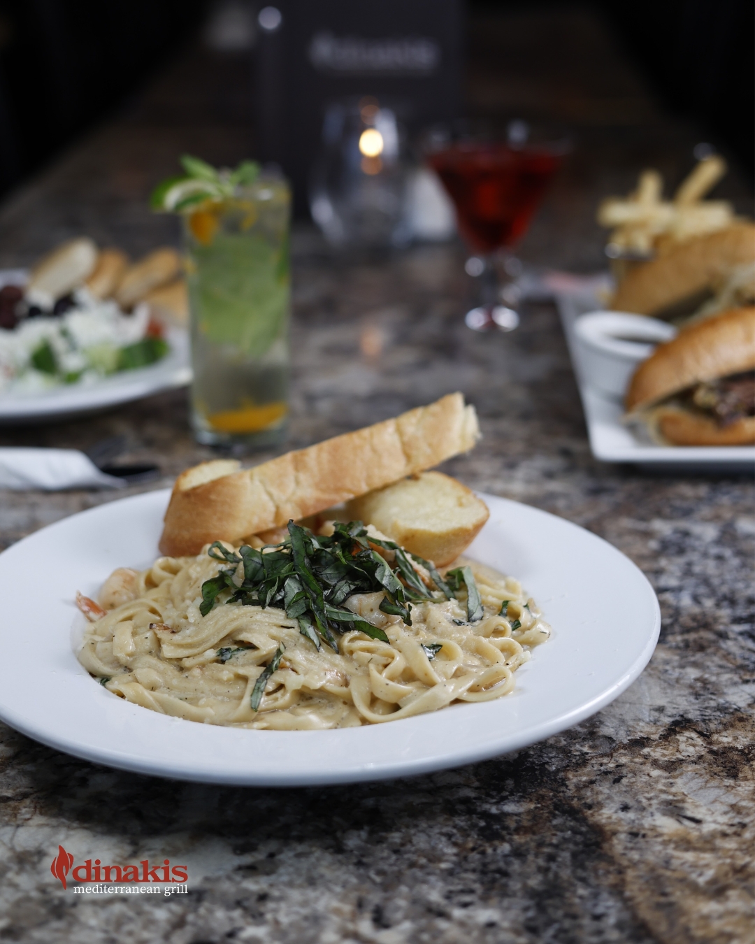 A pasta dinner at Dinakis